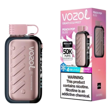 Сигарета электронная Vozol Gear Ice & Sweet 50000 5% Peach Pop Bliss