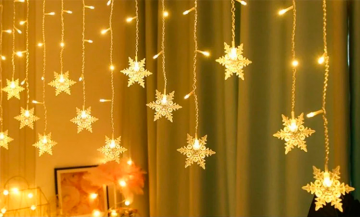 Гирлянда LED Christmas Light Snowflake String Light 8 Modes