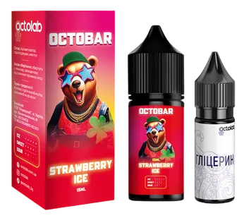 Жидкость OCTOBAR NFT (3в1) 30ml Strawberry Ice/Клубничный лёд