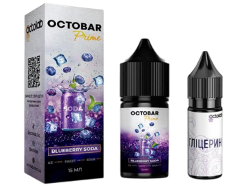 Жидкость OCTOBAR Prime (3в1) 30ml Blueberry Soda/Черничная газировка