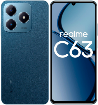 Смартфон Realme C63 (8/256) NEW Кожаный синий