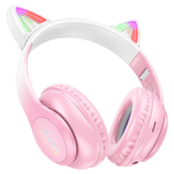 Наушники HOCO Bluetooth W42 Cat Ears Cherry Blossom