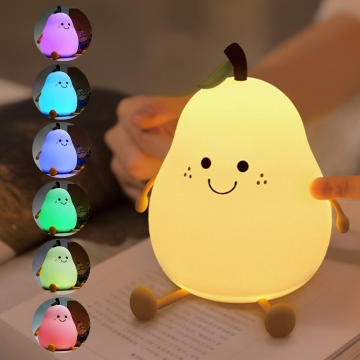 Ночник 7 Color Changing Cute Pear Silicone Light Eye-caring